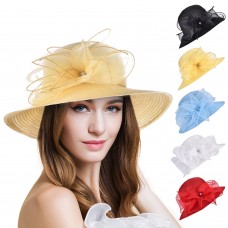 Mujers Formal Sun Floppy Hats Kentucky Derby Cap Tea Party Wedding Church A323  eb-17046095